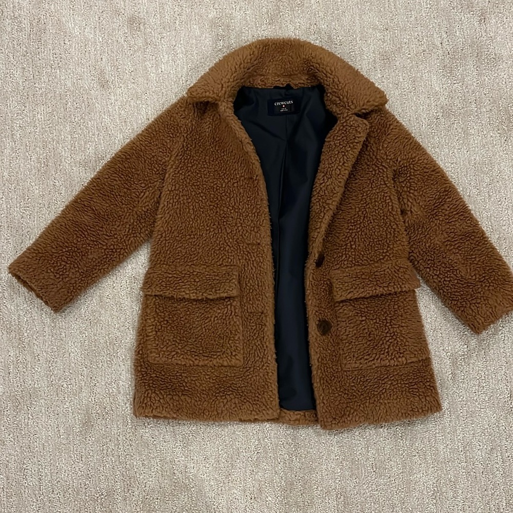 J crew crewcuts amazing teddy bear jacket! Brown, like new. Size small.